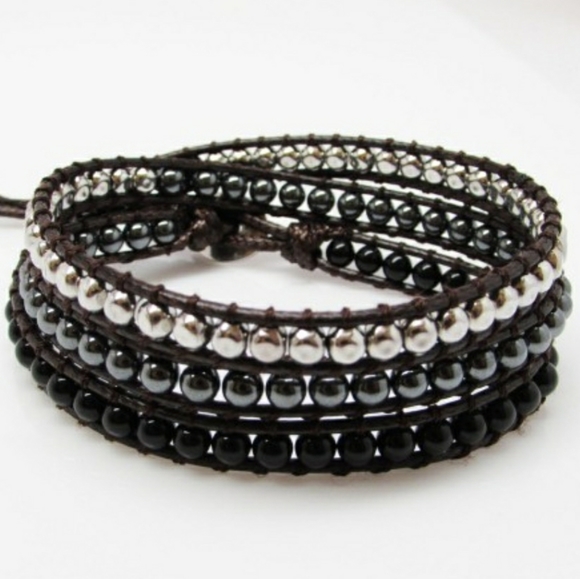 Handmade NEW Katie Soleil 3 Wrap Bracelet Hairband - Picture 2 of 3